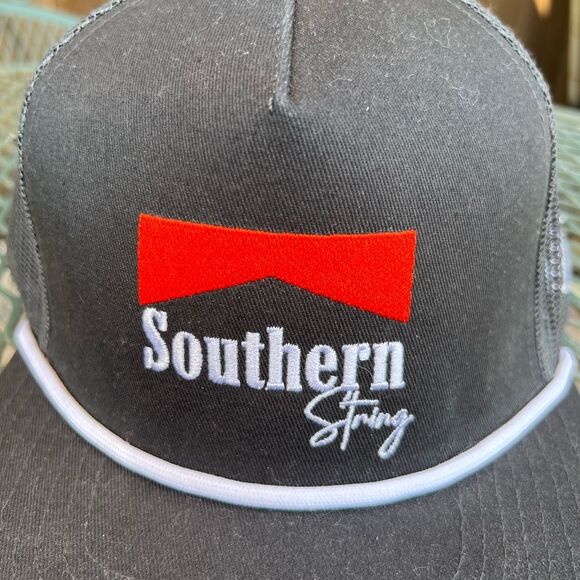 Southern String Hat Co Rope Black Hat SnapBack February Drop Marlboro Theme - Picture 3 of 7